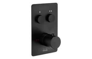 Abode Uno Concealed Push Button Shower (2 Exit) - Matt Black 
